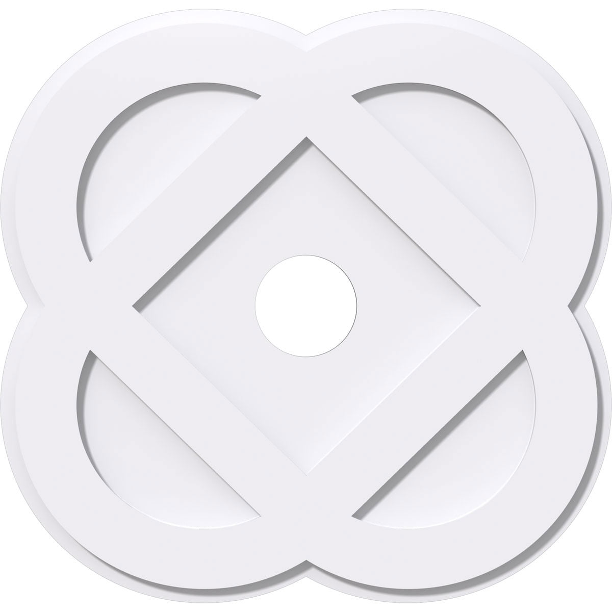 18" White PVC Contemporary Ceiling Medallion
