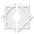 thumbnail image 1 of 18"OD x 4"ID x 10"C x 1"P Axel Architectural Grade PVC Contemporary Ceiling Medallion, Two Piece, 1 of 4