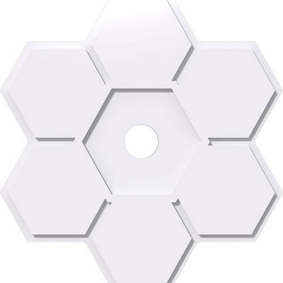 18"OD x 4"ID x 6 1/4"C x 1"P Daisy Architectural Grade PVC Contemporary Ceiling Medallion