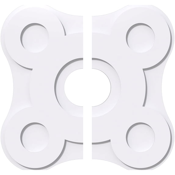 18"OD x 4"ID x 6 1/4"C x 1"P Luna Architectural Grade PVC Contemporary Ceiling Medallion, Two Piece