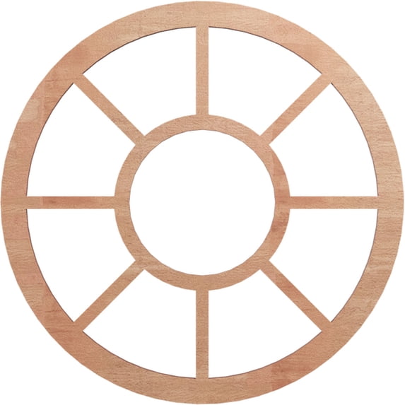 18"OD x 6 1/2"ID x 1/4"T Grace Wood Fretwork Pierced Ceiling Medallion, Cherry