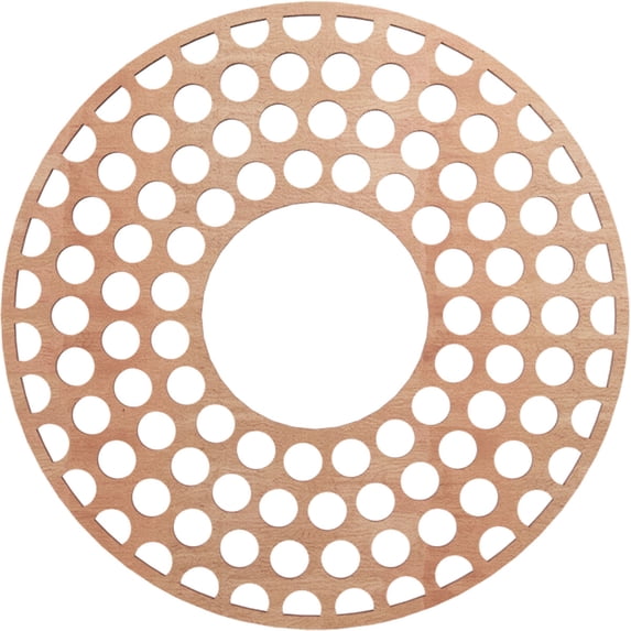 18"OD x 6 1/2"ID x 3/8"T Fink Wood Fretwork Pierced Ceiling Medallion, Cherry