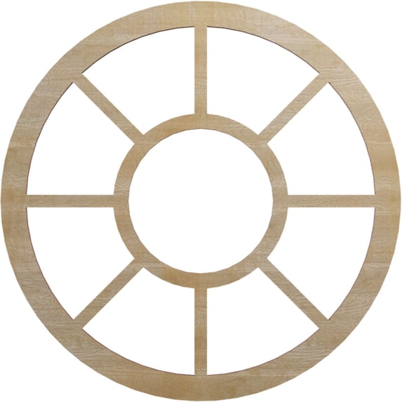18"OD x 6 1/2"ID x 3/8"T Grace Wood Fretwork Pierced Ceiling Medallion, Hickory
