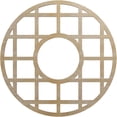 thumbnail image 1 of 18"OD x 6 1/2"ID x 3/8"T O'Neal Wood Fretwork Pierced Ceiling Medallion, Birch, 1 of 3