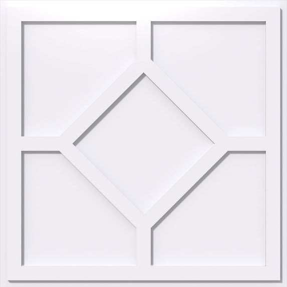 18"OD x 6 1/4"C x 1"P Embry Architectural Grade PVC Contemporary Ceiling Medallion