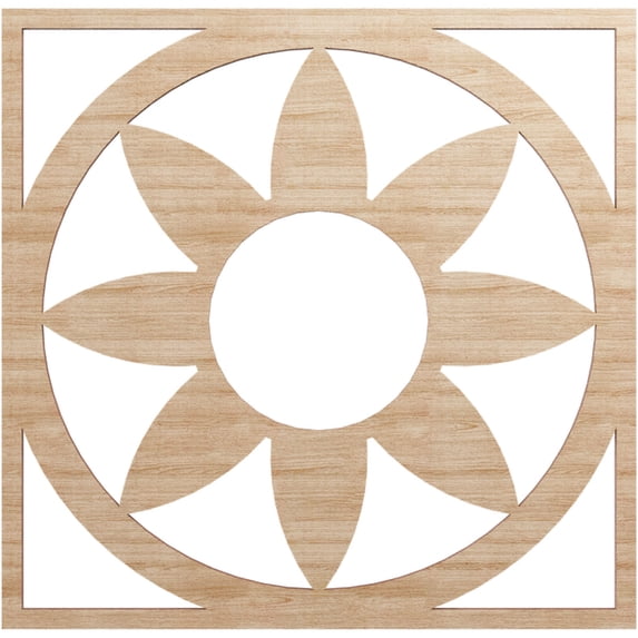 18"OD x 6 1/4"ID x 1/4"T Blume Wood Fretwork Pierced Ceiling Medallion, Alder