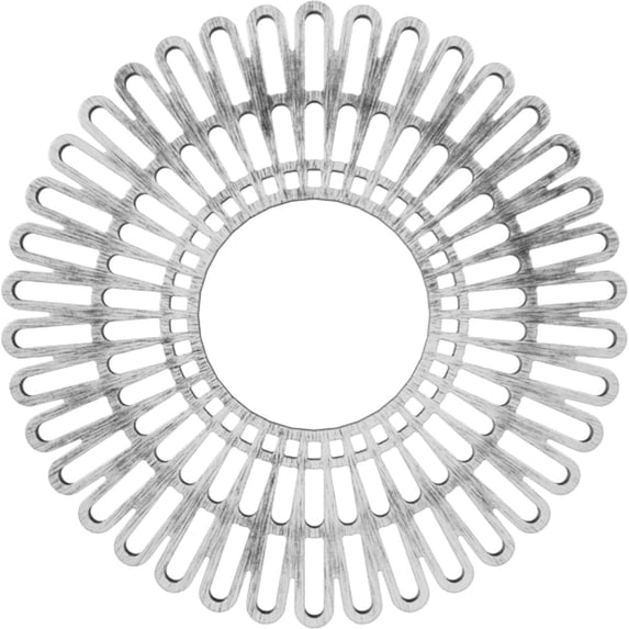 18"OD x 6 3/4"ID x 1/2"P Cornelius Architectural Grade PVC Pierced Ceiling Medallion, Antiqued Silver