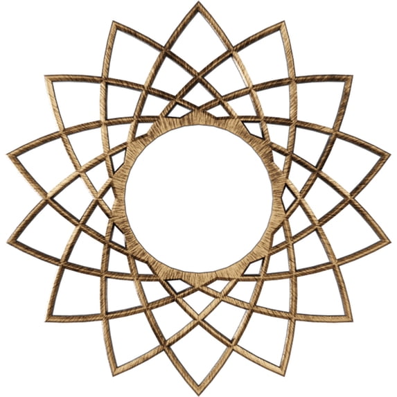 18"OD x 6 7/8"ID x 1/2"P Eleanor Architectural Grade PVC Pierced Ceiling Medallion, Antiqued Bronze
