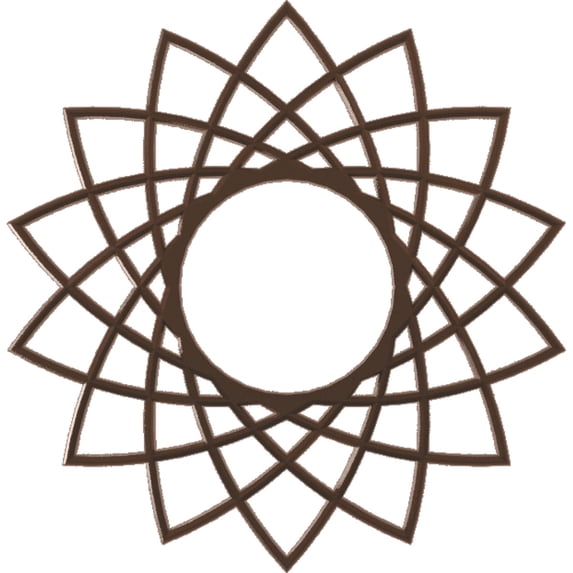 18"OD x 6 7/8"ID x 1/2"P Eleanor Architectural Grade PVC Pierced Ceiling Medallion, Copper