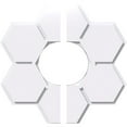 thumbnail image 1 of 18"OD x 6"ID x 6 1/4"C x 1"P Daisy Architectural Grade PVC Contemporary Ceiling Medallion, Two Piece, 1 of 11