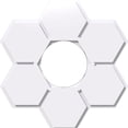 thumbnail image 1 of 18"OD x 6"ID x 6 1/4"C x 1"P Daisy Architectural Grade PVC Contemporary Ceiling Medallion, 1 of 11