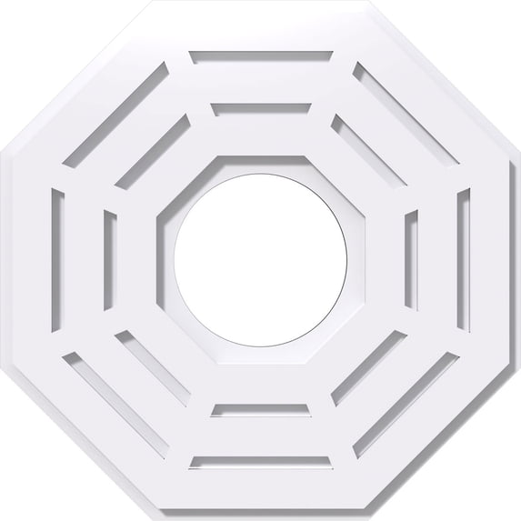 18"OD x 6"ID x 7"C x 1"P Westin Architectural Grade PVC Contemporary Ceiling Medallion