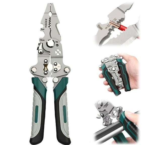 18 In One Wire Stripper Foldable,Automatic Wire Stripper,Multi Function Wire Stripper,18 in 1 Foldable Wire Stripper,2025 New Multi-function Wire Stripping Pliers(8.7in)Clearance from QiwagFerng