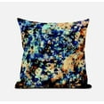 thumbnail image 1 of 18" Orange Blue Springtime Zippered Suede Throw Pillow, 1 of 3
