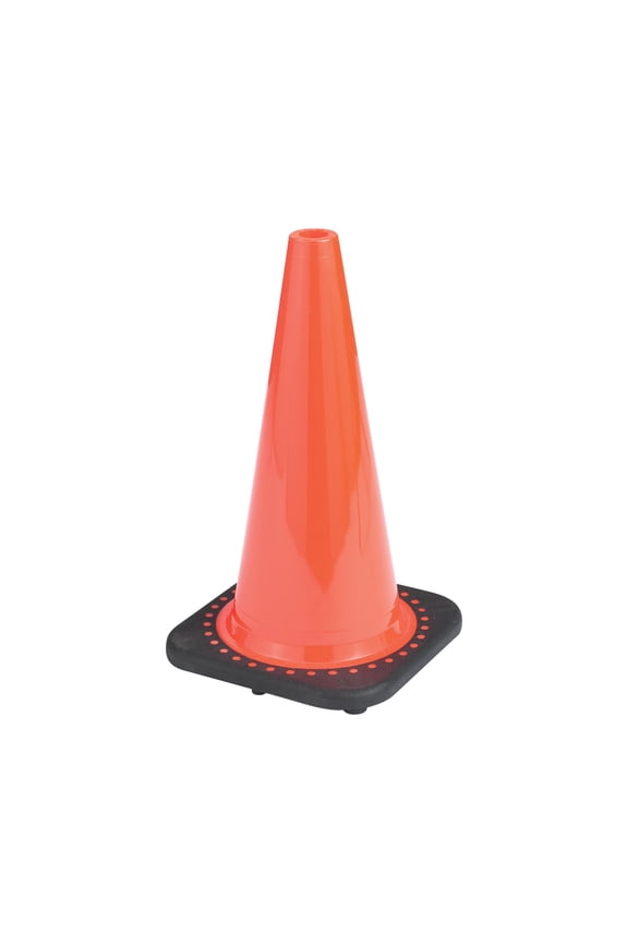 18" Orange PVC Non-Reflective Traffic Safety Cone