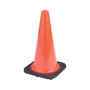 18" Orange PVC Non-Reflective Traffic Safety Cone