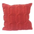 thumbnail image 1 of Square Cable Knitted Throw Pillow - 18" - Orange, 1 of 1