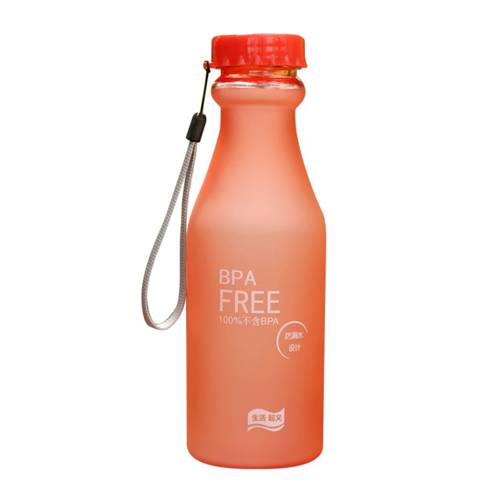 18 Oz Clear Water Bottles Airtight Screw Top Lids, Plastic Portable ...