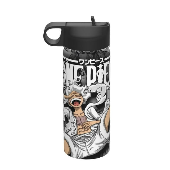 18 Oz Sports Bottle Vacuum Insulated, One Piece Luffy Stainless Steel Double wall for Sports Gym Travel
