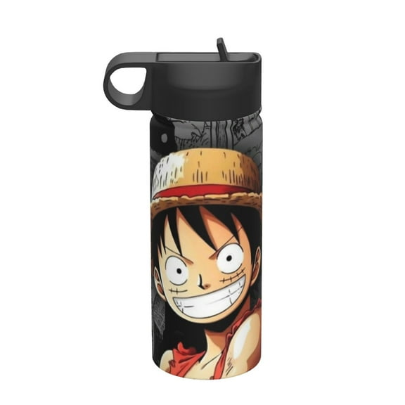 18 Oz Sports Bottle Vacuum Insulated, One Piece Luffy Stainless Steel Double wall for Sports Gym Travel