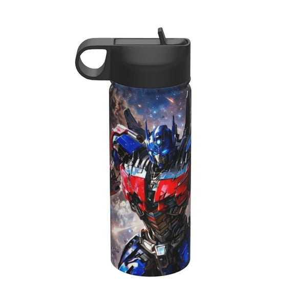 18 Oz Sports Bottle Vacuum Insulated, Transformers Stainless Steel Double wall for Sports Gym Travel