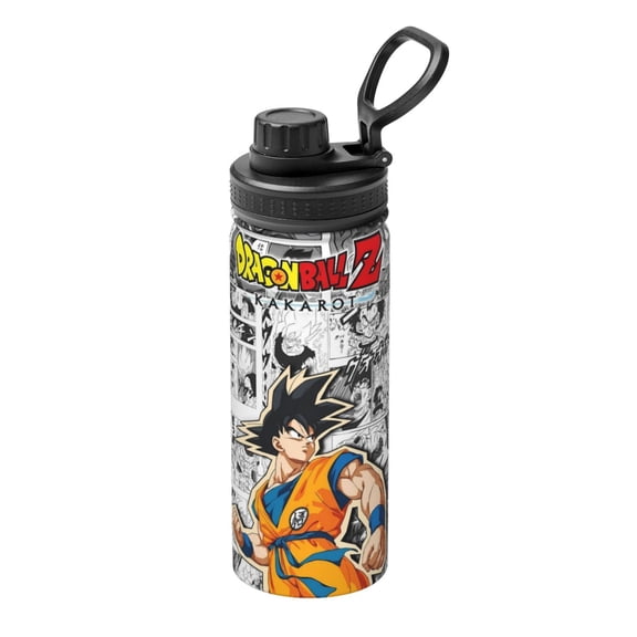 18 Oz Sports Insulated Water Bottle Dragon Ball Stainless Steel Goku Kettle Leak Proof for Sports Gym Travel