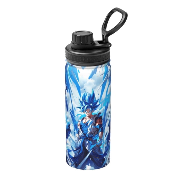 18 Oz Sports Insulated Water Bottle Dragon Ball Stainless Steel Goku Kettle Leak Proof for Sports Gym Travel