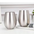 thumbnail image 1 of 18 Oz Stainless Steel Unbreakable Wine Glass - Set of 2 Stainless Steel Red & White Stemless Wineglass, Portable Wine Tumbler for Outdoor Events, Picnics, 1 of 9
