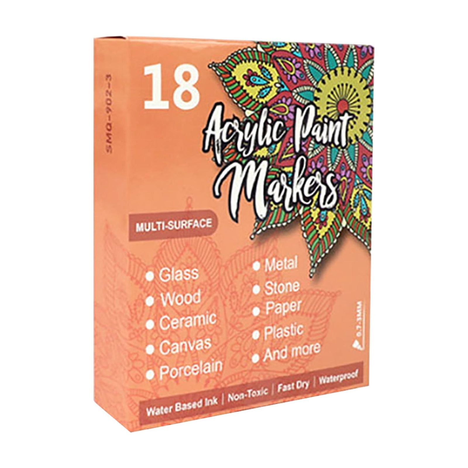 18 PC Nail Art Pens Set, Quick Dry Nail Art Markers Acrylic Paint Pens Kit, for Graffiti Dotting Drawing Painting Nail Point, Decoration Nail DIY Polish Pens(B)