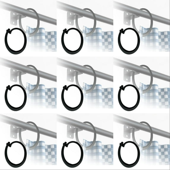 18 PC Outdoor Curtain Hooks for Gazebo Mosquito Netting, Smooth Gliding Rustproof Track Hooks, Multipurpose Canopy Accessories for Privacy Screens Sheer Drapes and Shade Sails