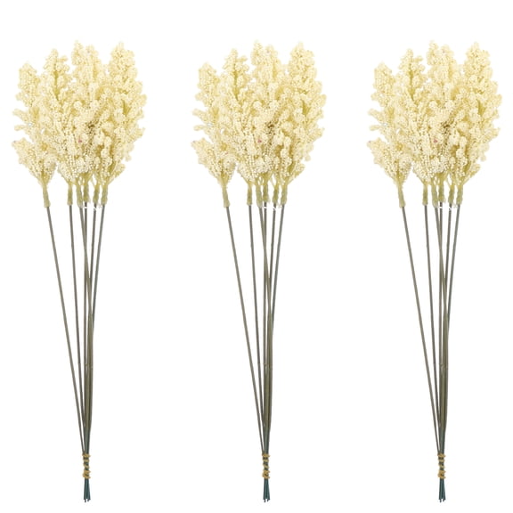 ORDDIART 18Pcs Wedding Wheat Ear Arrangement Yellow Dried Flowers for Table Centerpiece