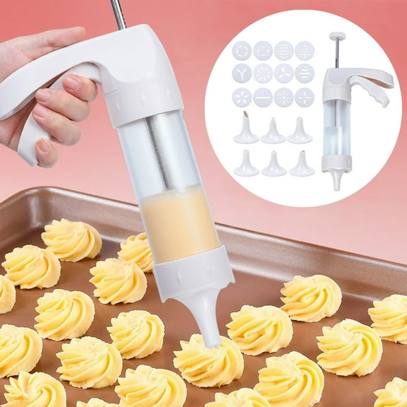 18 PCS Cake Decorating Set, Cookie Decorating Gun with Icing Tips & Piping Tools for Cakes & Cookies