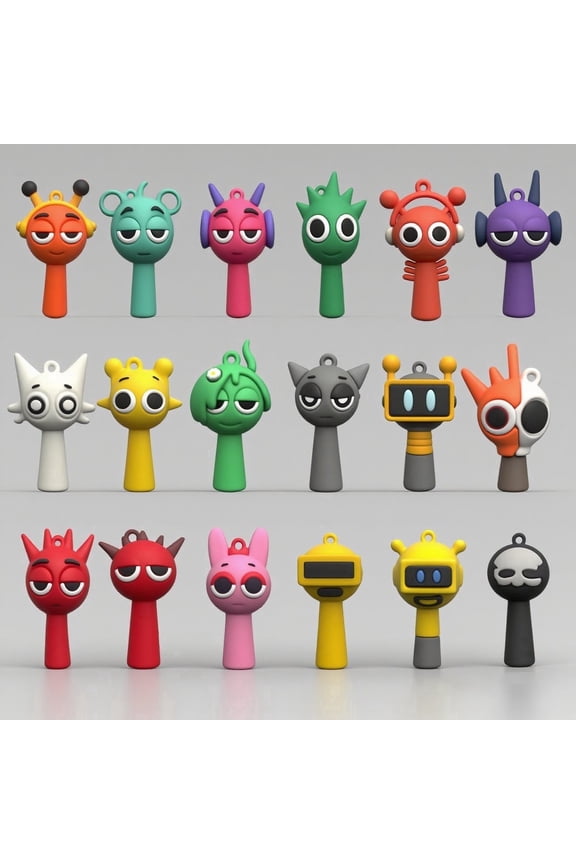 18 PCS Sprunky Colorful Figurines Toy Set,Sprunky Game Action Figures Mystery Box, Fun Toys Gifts