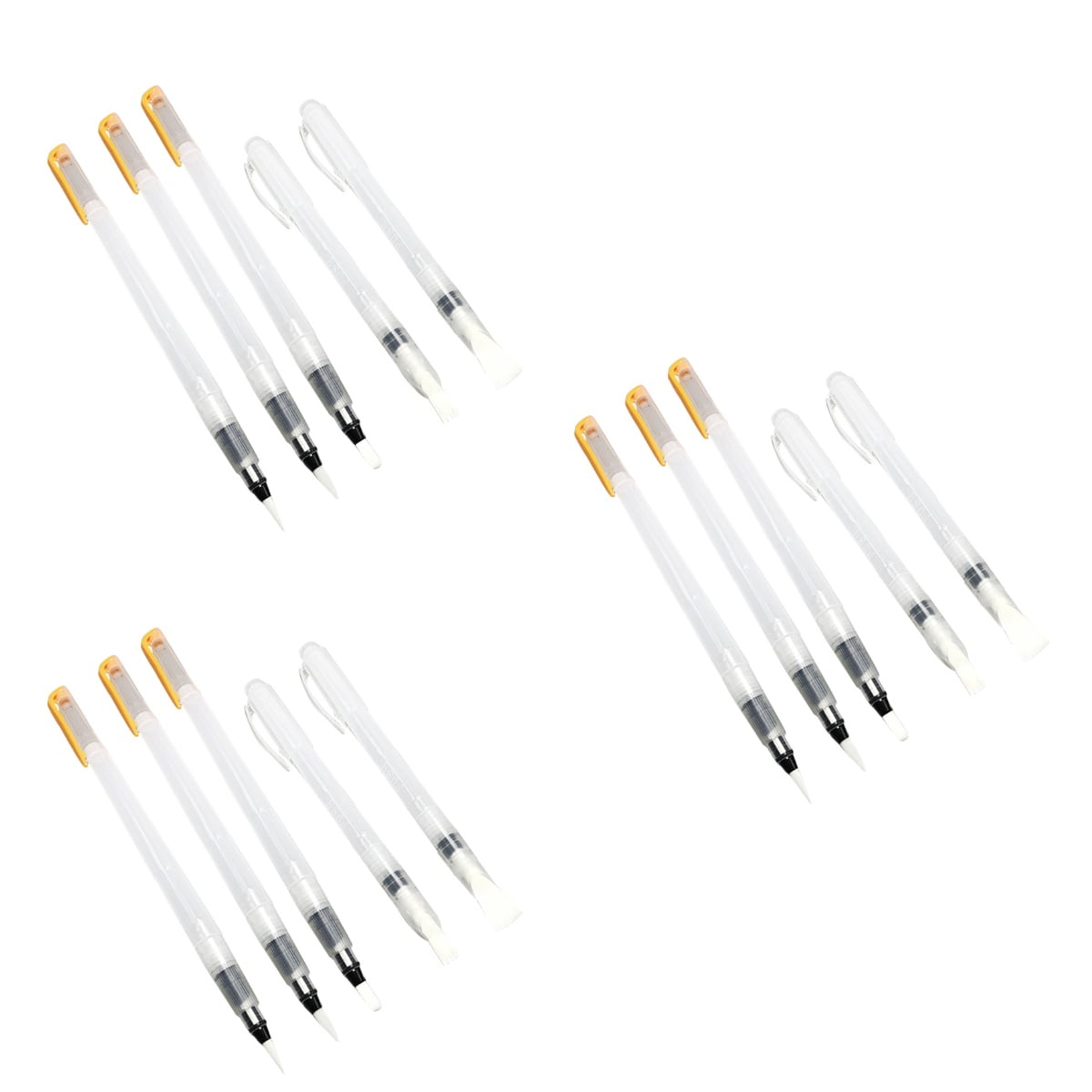 18 PCS Water Coloring Brush Pen Set for Watercolor Painting Water Soluble Pencils Brush Pens Markers Solid Colors or Powdered Pigment (Random Color)