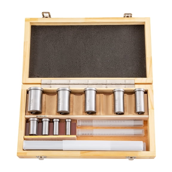 18 PCs HSS Keyway Broach Kit, Inch Size Broaching Cutter Bushing Shim Kit Set Silver