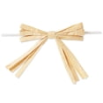 thumbnail image 1 of 18 PK, 3-3/4" Oatmeal Pre-Tied Raffia Paper Bows For Gift Baskets, Favor & Treat Bags, & Gift Packaging, 1 of 1