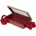 thumbnail image 1 of 18 PK, Elegant Red Scroll Window Box With Ribbon, 8.25 x 4.5 x 1.5" For Party, Holiday & Events, 1 of 1