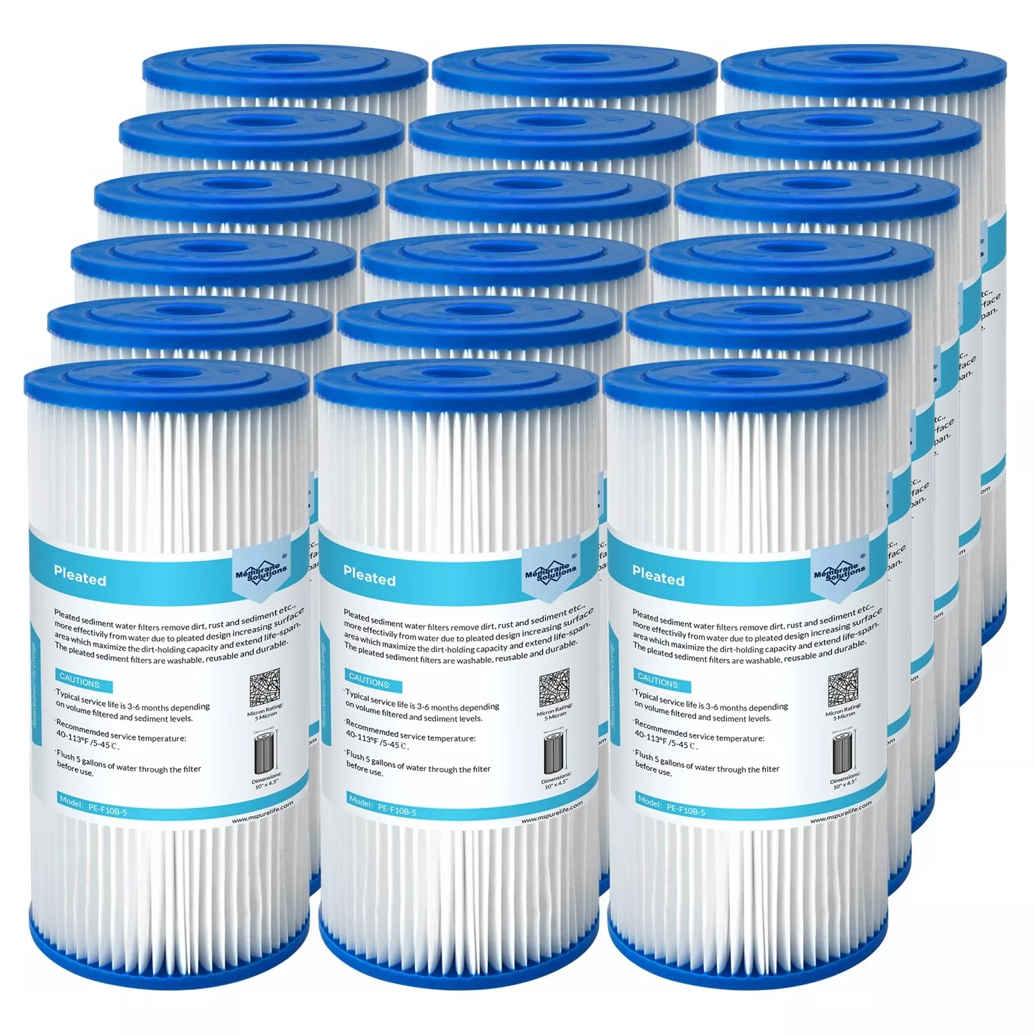 4 Cartucce Filtro Acqua Sedimenti 10" X4,25, Cartuccia Di Ricambio Per - Foto 2