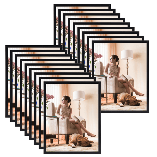 18 Pack 11x14 Picture Frames Set, Black 11 by 14 Photo Frame for Wall