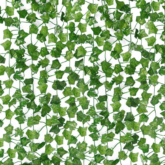 18 Pack 126 Feet Fake Ivy Garland Vines Artificial Ivy Leaves Greenery Garlands Fake Hanging Plant Vine for Bedroom Wedding Wall Indoor Outdoor Decoration