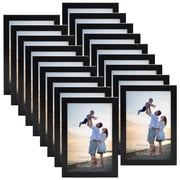 18 Pack 4x6 Picture Frames, Black 4 by 6 Photo Frame for Wall Mount or Tabletop Display