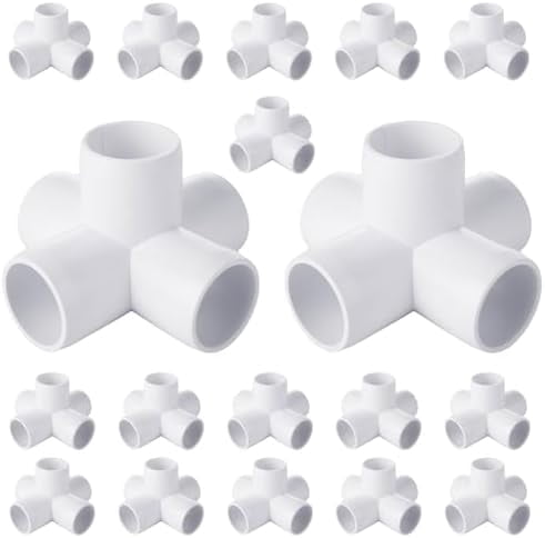 18 Pack 5 Way Pvc Fitting 1 inch Furniture PVC Fittings 5-Way ...