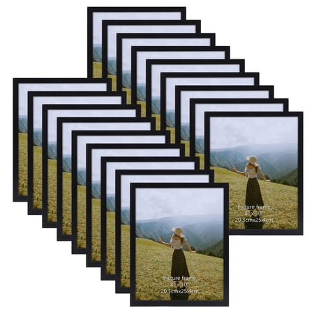 18 Pack 8x10 Picture Frames Set ,Multi Black 8 by 10 Photo Frame for Wall Mount and Tabletop Display