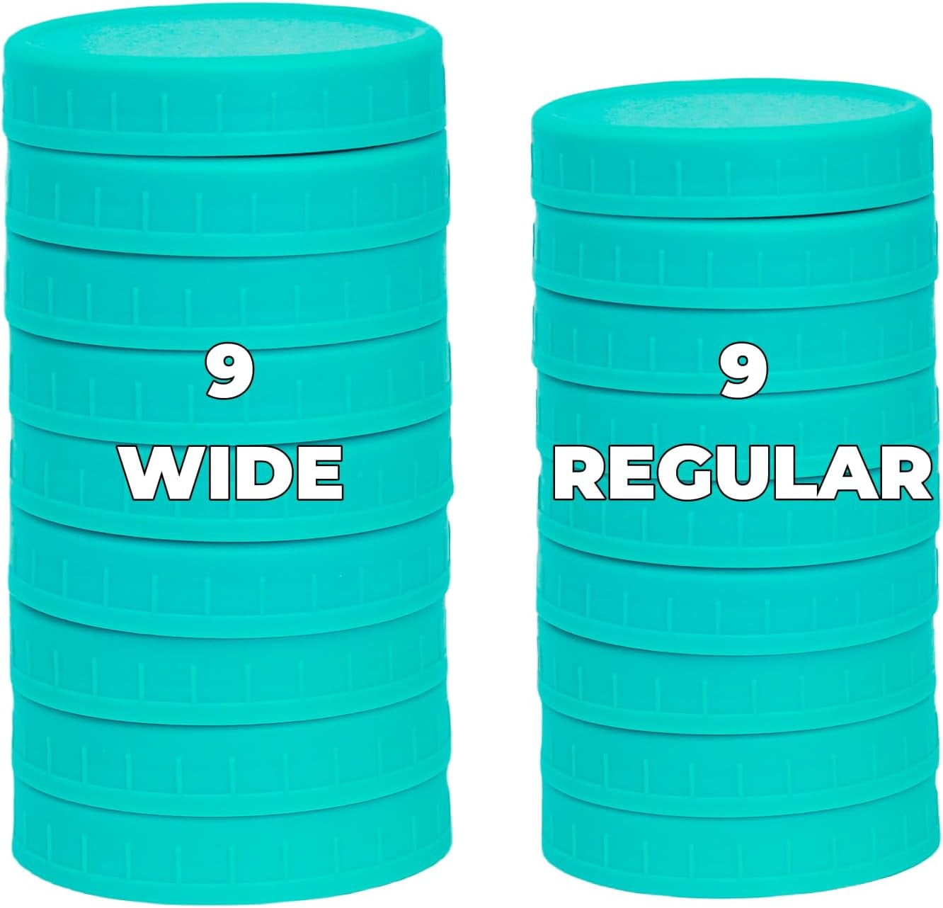 PATIKIL Silicone Sealing Rings Set - 40 Pack For Mason Jar Lids (70mm Regular & 86mm Wide Mouth)