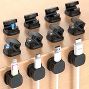 18 Pack Adjustable Magnetic Cable Clips, Cord Organizer Holder for Desk, Wall & Car, Smooth Wire Management for Home Office & Phones