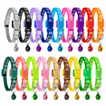 thumbnail image 1 of POITVD 18 Pack Adjustable Puppy ID Collars with Bells, Soft Nylon Paw Print Whelping Collars for Kittens, Cats and Small Dogs, 8.3–13.2 Inch, Assorted Colors, 1 of 7