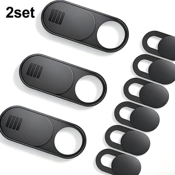 18 Pack Black Privacy Webcam Cover Slider, 6 Large 12 Small Camera Cover for Laptop, Cell Phone, PC Tablet