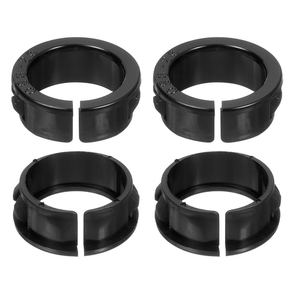 18 Pack Cable Snap Bushing Grommet, 1" Mounting Dia Opened Snap Bushing - Black Round Nylon