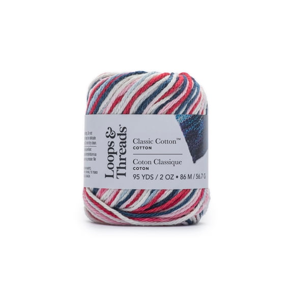 Loops & Threads Classic Cotton Patterned Yarn, 18 Pack