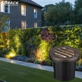 thumbnail image 1 of 18 Pack Commercial Grade LED In-Ground Well Lights with Anti-Glare Grille, 6W Low Voltage Landscape Lighting for Resort, Park, IP67 Waterproof, 3000K Warm White, Oil Rubbed Bronze, 1 of 6